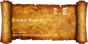 Kanka Boglár névjegykártya